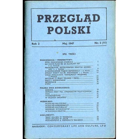 Przegląd Polski. R.2 (1947). Nr 5 (11) (Maj 1947)