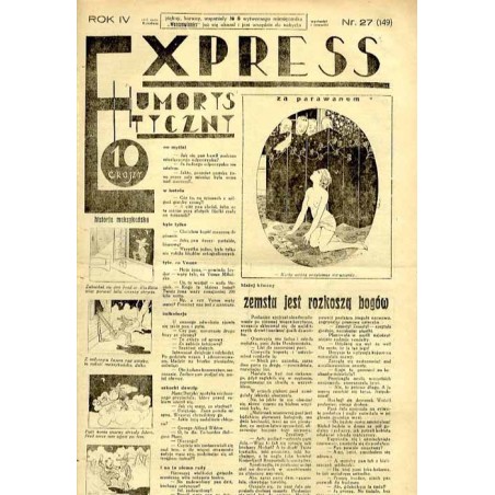 Express Humorystyczny. R.4 (1933). Nr 27 (149) / Marian Dąbrowski (Emden): Z kwiatu na kwiat. Romans Szyller Szkolnik: Z za kul