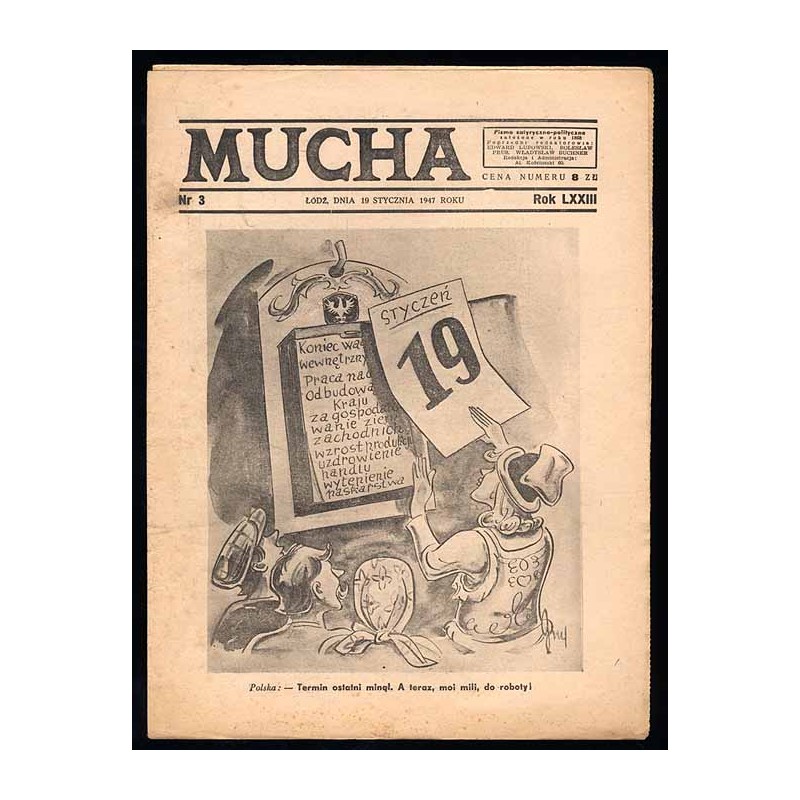 Mucha. R.73 (1947). Nr 3 (19 stycznia 1947)