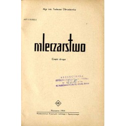 Mleczarstwo. Cz. 2