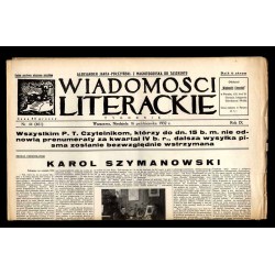 Wiadomości Literackie. Tygodnik. R.9 (1932). Nr 44 (461) (16 października 1932)