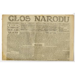 Głos Narodu. R.25 (1917). Nr 197 (21 sierpnia 1917). Wydanie wieczorne