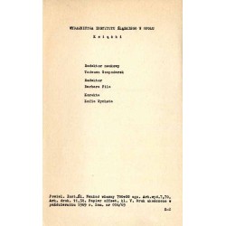 Ruch amatorski na Opolszczyźnie. Sesja popularnonaukowa Opole 26 XI 1967