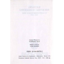 Katalog Biblioteki Narodowej w sześćdziesięciolecie serii 1919-1979