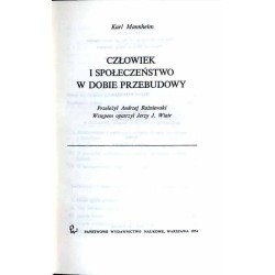 Człowiek i społeczeństwo w dobie przebudowy
