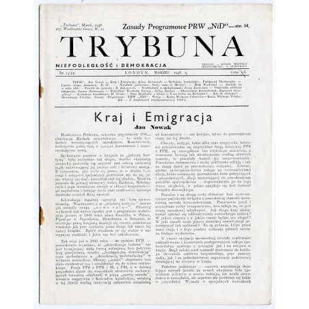 Trybuna. Niepodległość i Demokracja. 1948. Nr 13/14 (Marzec 1948)