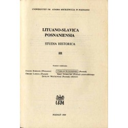 Lituano-Slavica Posnaniensia. Studia Historica. 3 (1989)