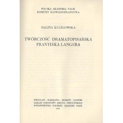 Twórczość dramatopisarska Františka Langera