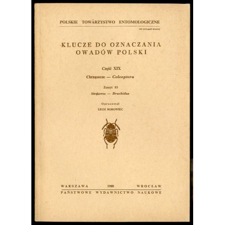 Klucze do oznaczania owadów Polski. Cz.19: Chrząszcze - Coleoptera. Z.93: Strąkowce - Bruchidae