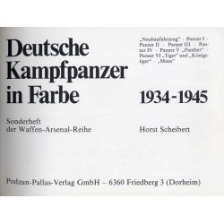 Deutsche Kampfpanzer in Farbe 1934-1945. Sonderheft der Waffen-Arsenal-Reihe
