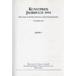 Kunstpreis Jahrbuch 1994. Deutsche und Internationale Auktionsergebnisse. 49. Jahrgang. Band 1-3 w 3 vol