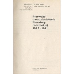 Pierwsze dwudziestolecie literatury radzieckiej 1922-1941