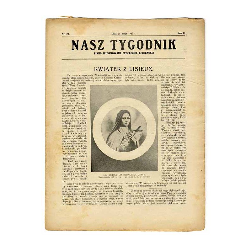 Nasz Tygodnik. Pismo ilustrowane społeczno-literackie. R.2 (1925). Nr 22 (31 maja 1925)