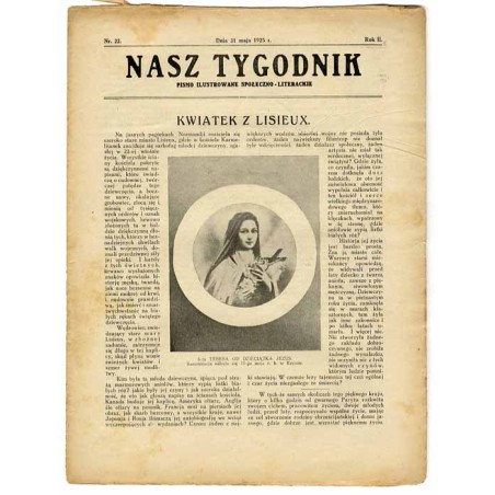 Nasz Tygodnik. Pismo ilustrowane społeczno-literackie. R.2 (1925). Nr 22 (31 maja 1925)