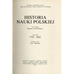 Historia nauki polskiej. T.3: 1795-1862