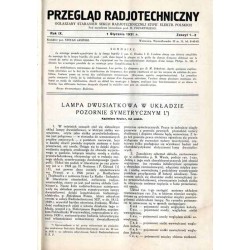 Przegląd Elektrotechniczny. Organ Stowarzyszenia Elektryków Polskich. R.13 (1931). Z.13-24 Przegląd Radjotechniczny. R.9 (1931)