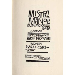 Mistrz Manole. Rumuńska poezja ludowa