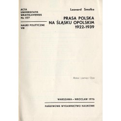 Prasa polska na Śląsku Opolskim 1922-1939