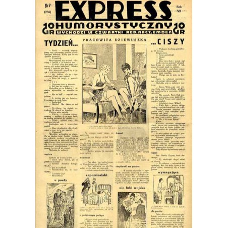 Express Humorystyczny. R.7 (1936). Nr 7 (286) / Marian Dąbrowski (Emden): Szukam kochanki. Powieść obyczajowo-satyryczna