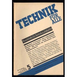 Technik für Alle. Monatshefte für Technik u. Industrie. 22. Jahrgang (1935/36). Heft 5