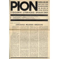 Pion. Tygodnik literacko-społeczny. R.6 (1938). Nr 11 (232) (20 marca 1938)