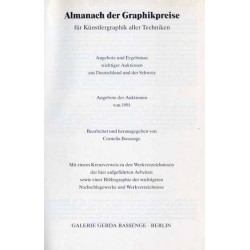Almanach der Graphikpreise für Künstlergraphik aller Techniken. Angebote und Ergebnisse wichtiger Auktionen aus Deutschland und