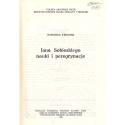 Jana Sobieskiego nauki i peregrynacje