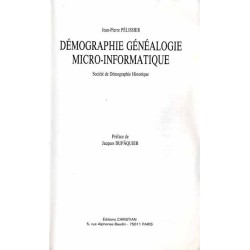 Démographie généalogie micro-informatique. Société de Démographie Historique