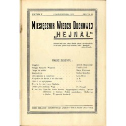 "Hejnał". Miesięcznik poświęcony wiedzy duchowej. R. 5 (1933). Z. 10 (1 października 1933)