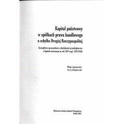 Kapitał państwowy w spółkach prawa handlowego u schyłku Drugiej Rzeczypospolitej. Szczegółowe sprawozdanie z działalności przeds