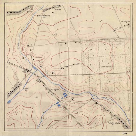 [Konspiracyjna mapa szkoleniowa w skali 1:25.000]. [Arkusz] 1708