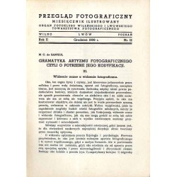 Przegląd Fotograficzny. Miesięcznik ilustrowany. Organ Fotoklubu Wileńskiego i Lwowskiego Towarzystwa Fotograficznego. R. 2 (193