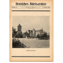 Deutsches Adelsarchiv. 13. Jahrgang (1957). Nr 10 (15 X 1957) [Schloß Neugattersleben]