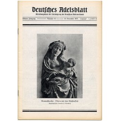 Deutsches Adelsblatt. 10. Jahrgang (1971). Nr 12 (10 XII 1971) [Riemenschneider: Maria mit dem Christuskind. Mainfränkisches Mus