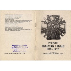 Polskie odznaczenia i odznaki 1918-1978. Katowice, październik - listopad 1978