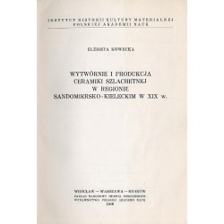 Wytwórnie i produkcja ceramiki szlachetnej w regionie sandomiersko-kieleckim w XIX w