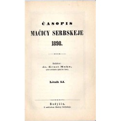Časopis Maćicy Serbskeje. Lětnik 51 (1898). Z.1 (98)
