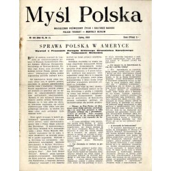 Myśl Polska. Dwutygodnik poświęcony życiu i kulturze narodu  Polish Thought. Fortnightly review. R.9 (1949). Nr 7 (136) (Lipiec
