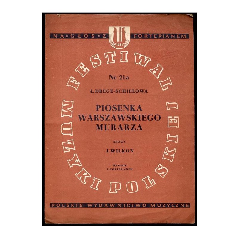 Piosenka warszawskiego murarza. Na głos z fortepianem