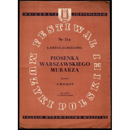 Piosenka warszawskiego murarza. Na głos z fortepianem