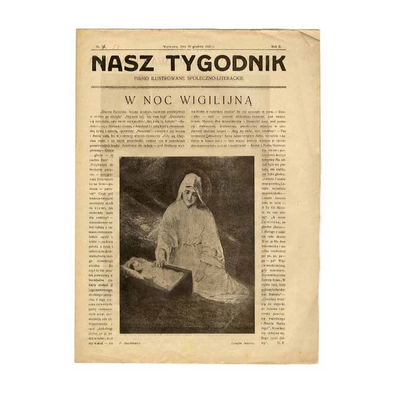 Nasz Tygodnik. Pismo ilustrowane społeczno-literackie. R.2 (1925). Nr 52 (?) (20 grudnia 1925)