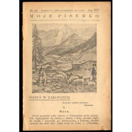 Moje Pisemko. Tygodnik obrazkowy dla dzieci. R.14 (1919). Nr 34 (23 sierpnia 1919)