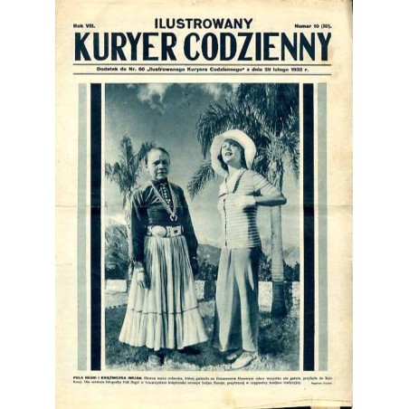 Ilustrowany Kurier Codzienny. Bezpłatny dodatek tygodniowy "Ilustrowanego Kuriera Codziennego" nr 60. R.8 (1932). Nr 10 (361) (2