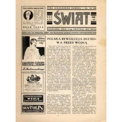 Świat. Pismo tygodniowe ilustrowane. R.26 (1931). Nr 15 (11 kwietnia 1931)