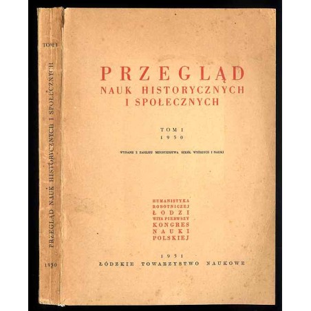 Przegląd Nauk Historycznych i Społecznych. T.1: (1950)