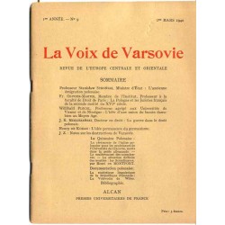 La Voix de Varsovie. Revue de L'Europe Centrale et Orientale. 1. année (1940). No 9 (1 III 1940)