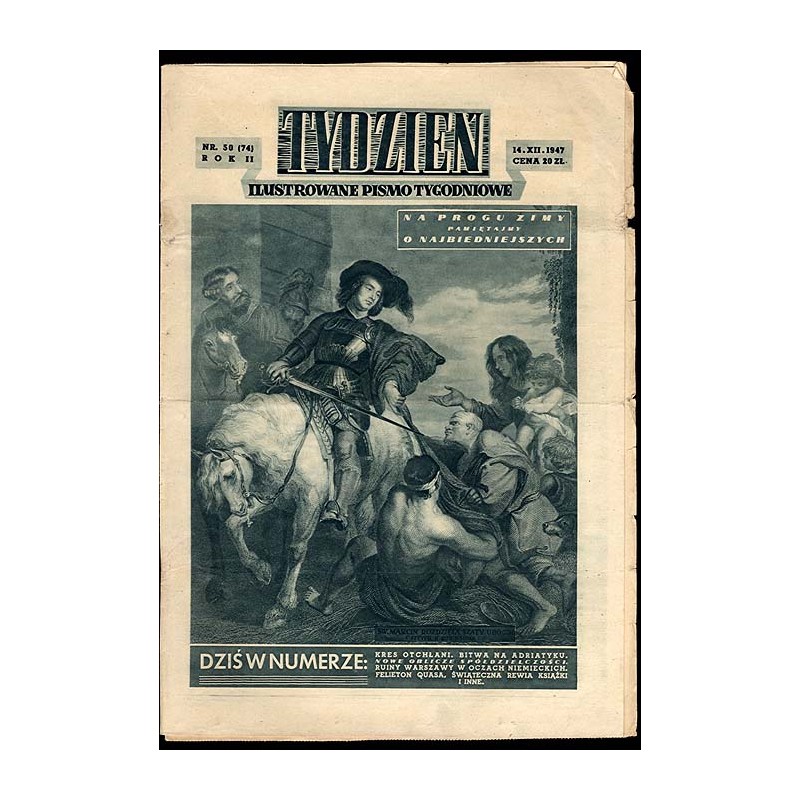 Tydzień. Ilustrowane pismo tygodniowe. R.2 (1947). Nr 50 (74) (14 grudnia 1947)