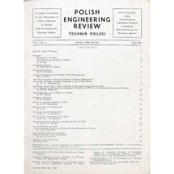 Polish Engineering Review  Technik Polski. Official organ of the Association of Polish Engineers in Canada. Vol. 1 (1944). Nr 1