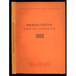Polsko-łużyckie stosunki literackie. Tom studiów