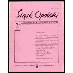 Śląsk Opolski. Społeczeństwo, gospodarka, kultura. R.5 (1995). Nr 3 (18) (Lipiec-Wrzesień 1995)